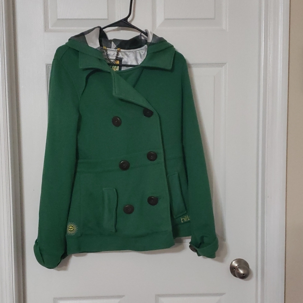 Billabong green peacoat